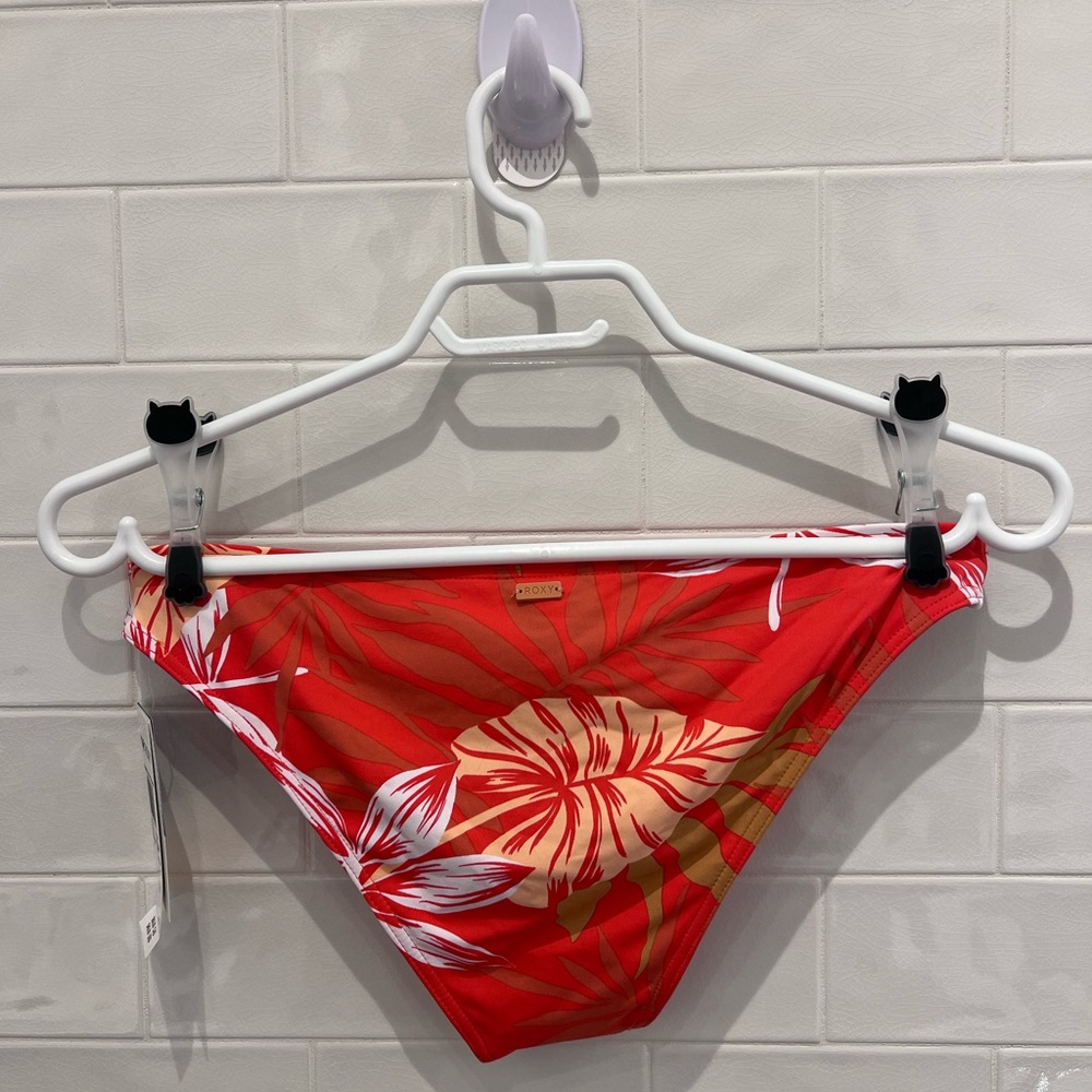 NWT Roxy Red Floral Bikini Bottom - Picture 2 of 6